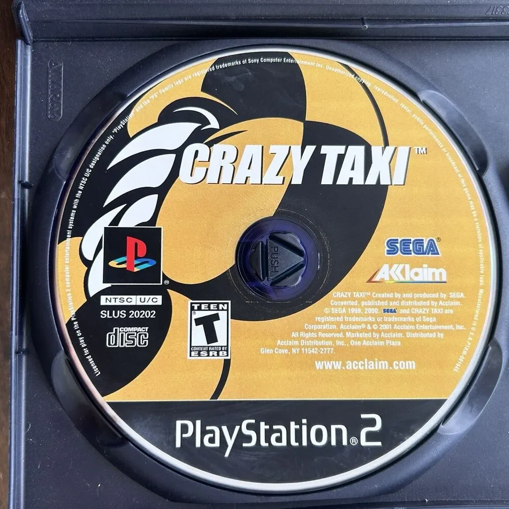 Crazy Taxi (Sony PlayStation 2, 2002) PS2 Black Label  CIB w/ Manual
